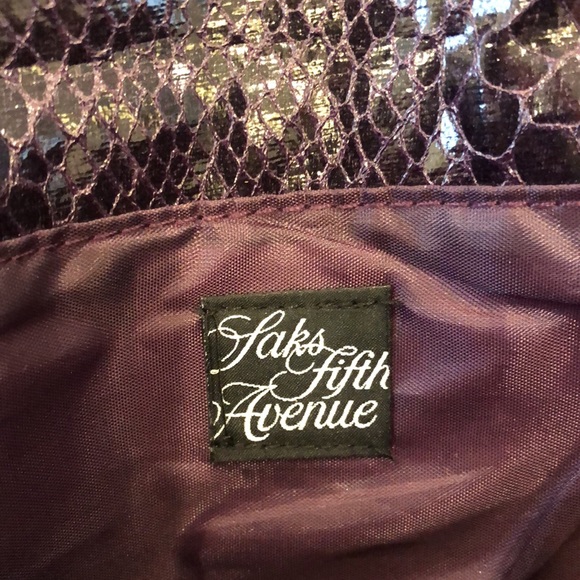 Snakeskin clutch from Saks 5th Avenue - Picture 2 of 5